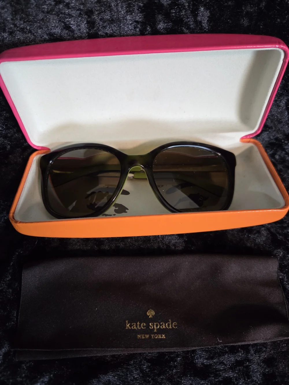 kate spade Black and Tortoiseshell Round Frame Sunglasses - Picture 7 of 8